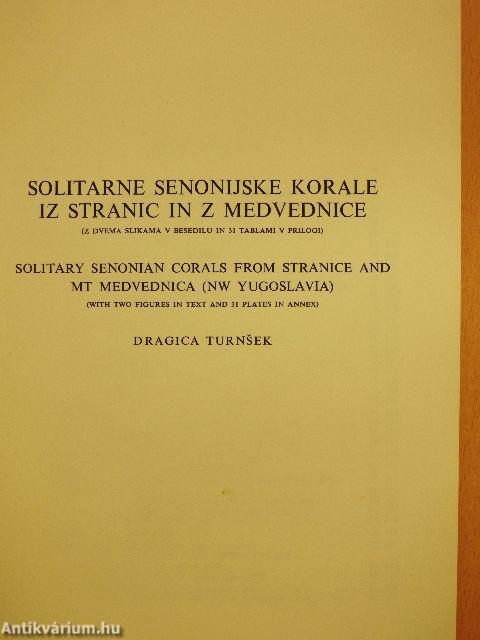 Solitarne senonijske korale iz stranic in z medvednice