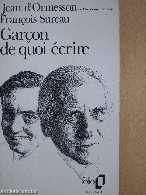 Garcon de quoi écrire