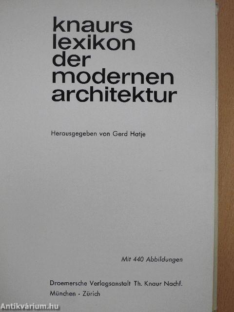 Knaurs Lexikon der Modernen Architektur