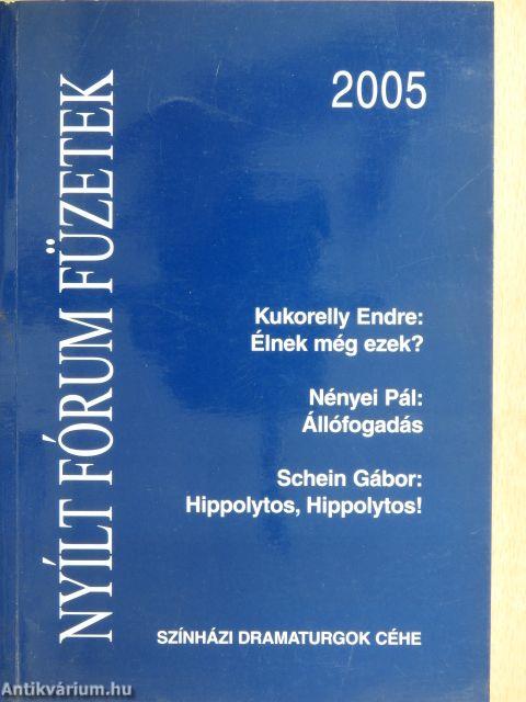 Nyílt Fórum Füzetek 2005