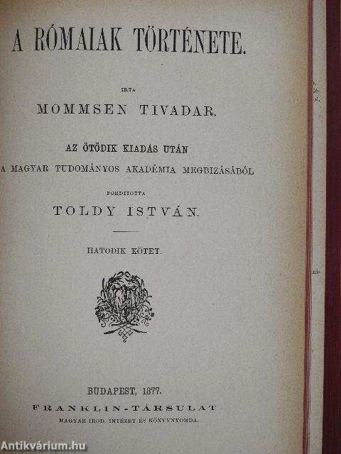 A rómaiak története V-VI. (töredék)