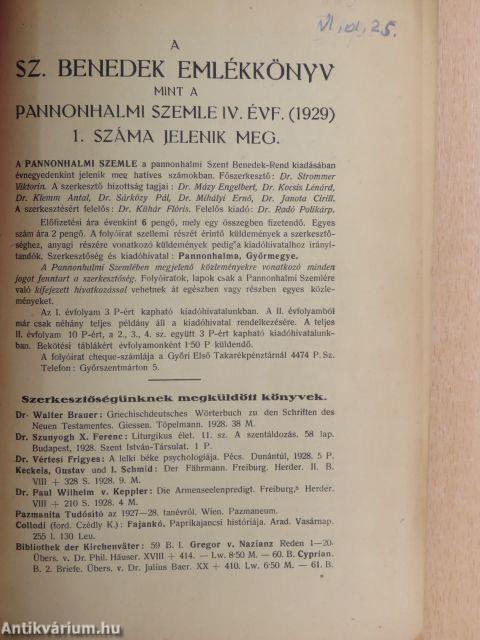 Szent Benedek emlékkönyv 1929.