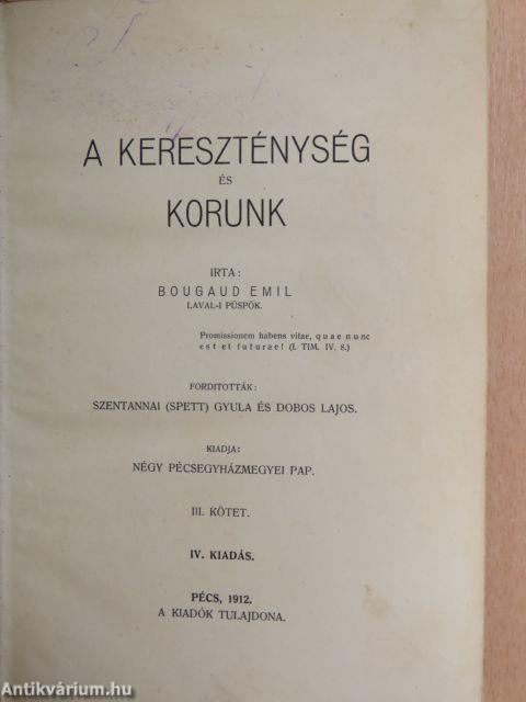 A kereszténység és korunk III. (töredék)