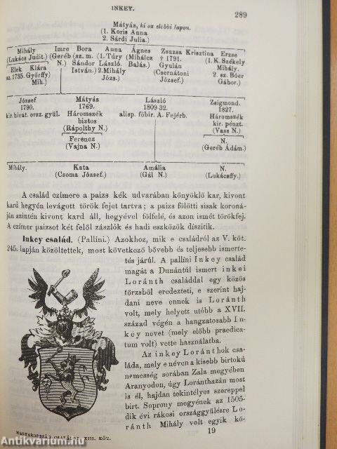 Magyarország családai czimerekkel és nemzékrendi táblákkal VIII. (töredék)