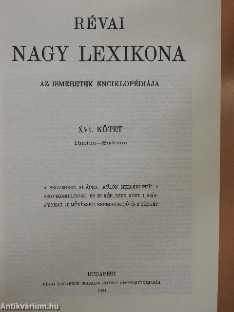 Révai nagy lexikona 16. (töredék)