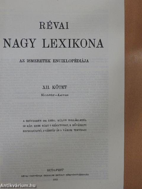 Révai nagy lexikona 12. (töredék)