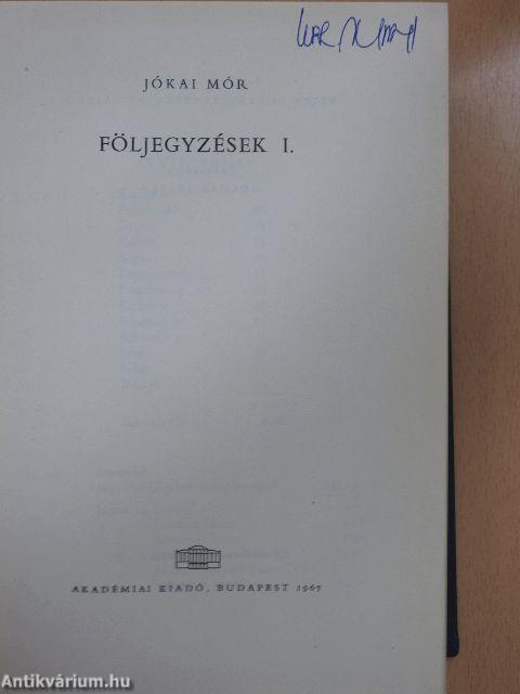 Följegyzések I.