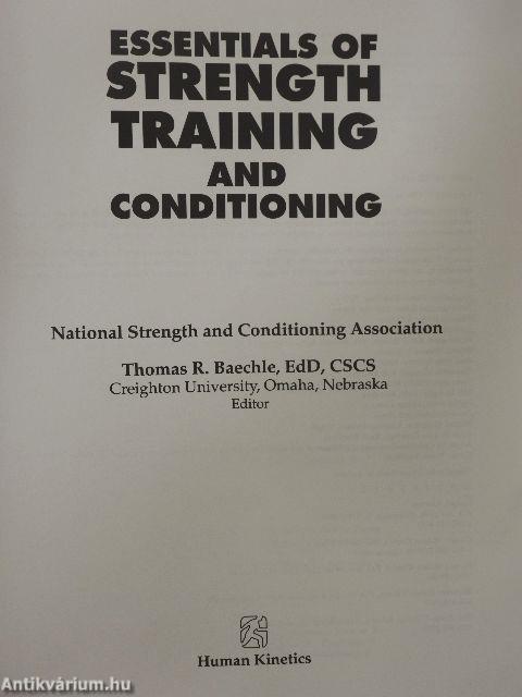 Essentials of Strength Training and Conditioning