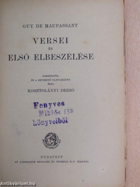 Guy de Maupassant versei és első elbeszélése