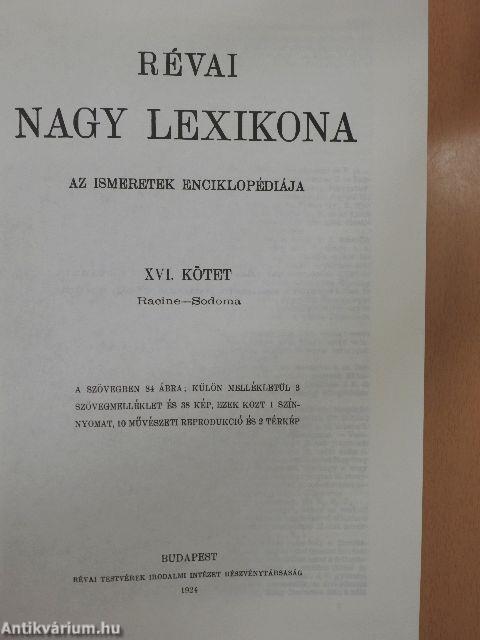 Révai nagy lexikona 16. (töredék)