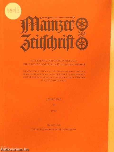 Mainzer Zeitschrift 58, 1963