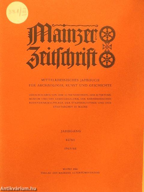 Mainzer Zeitschrift 60/61, 1965/66