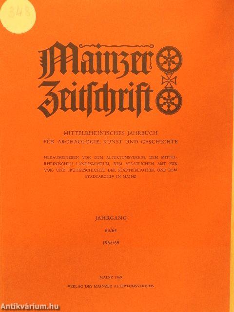 Mainzer Zeitschrift 63/64, 1968/69