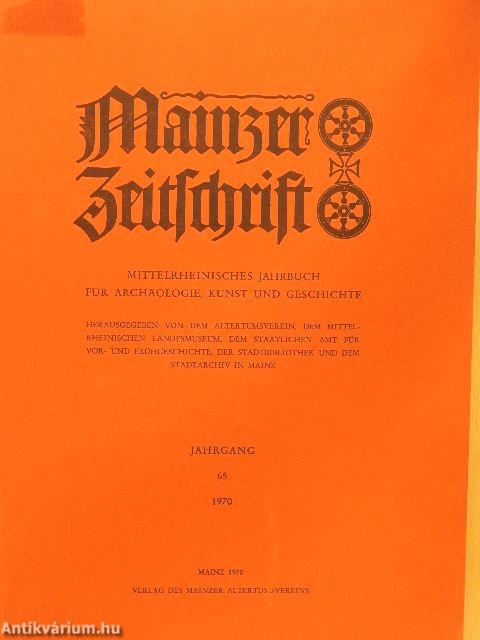 Mainzer Zeitschrift 65, 1970