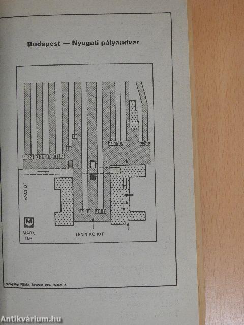 Hivatalos menetrend 1989-1990