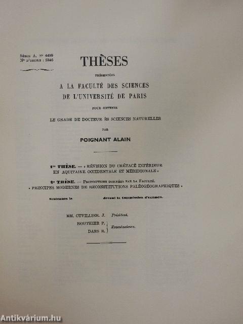 Théses présentées a la Faculté des sciences de l'université de Paris pour obtentir le grade de docteur és sciences naturelles