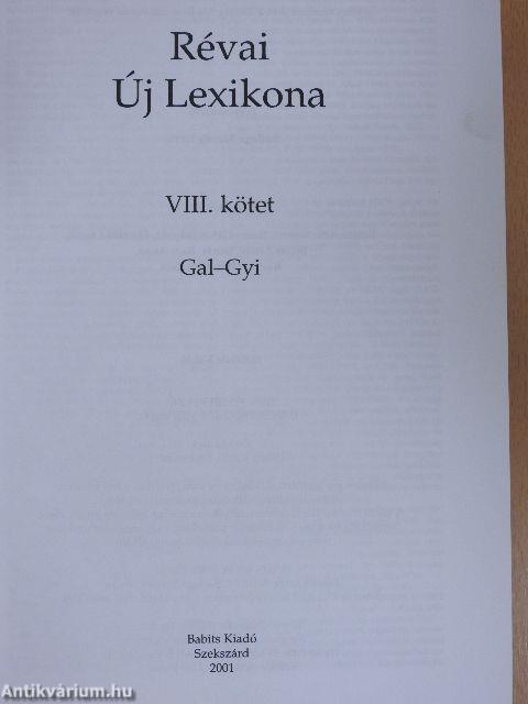 Révai új lexikona 8. (töredék)