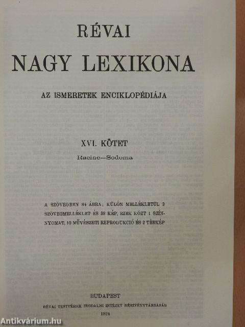 Révai nagy lexikona 16. (töredék)