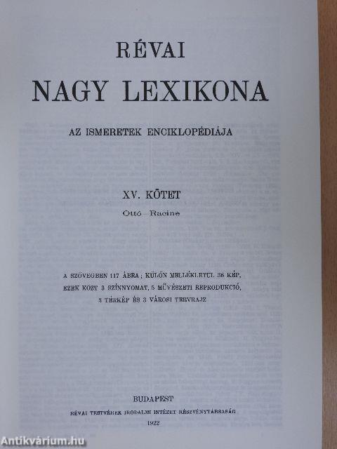 Révai nagy lexikona 15. (töredék)