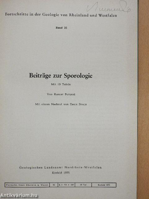 Beiträge zur Sporologie