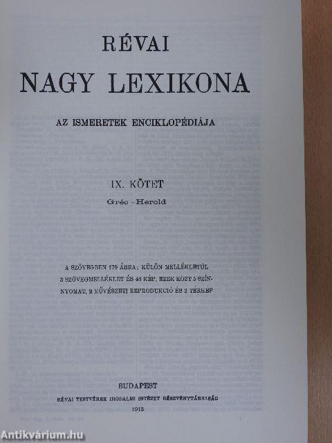 Révai nagy lexikona 9. (töredék)