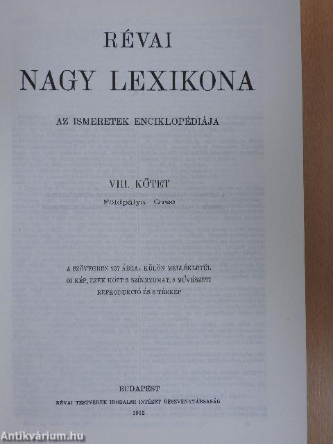 Révai nagy lexikona 8. (töredék)