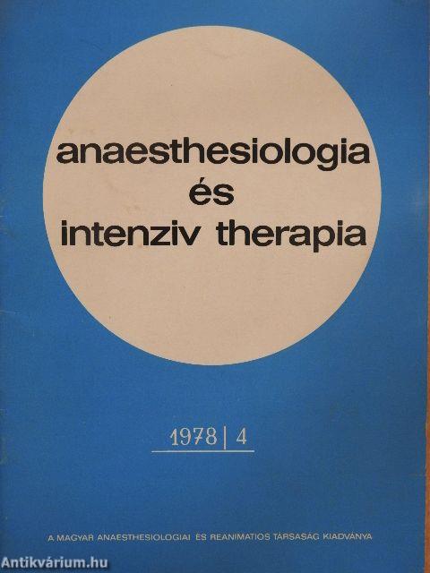 Anaesthesiologia és intenziv therapia 1978/4.