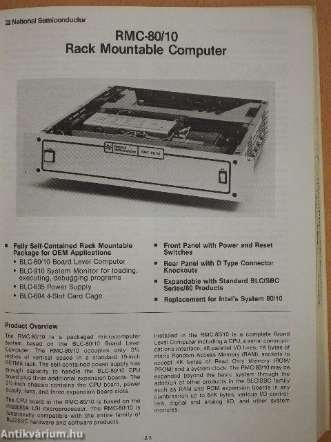 National Semiconductor Microcomputer Systems Series/80