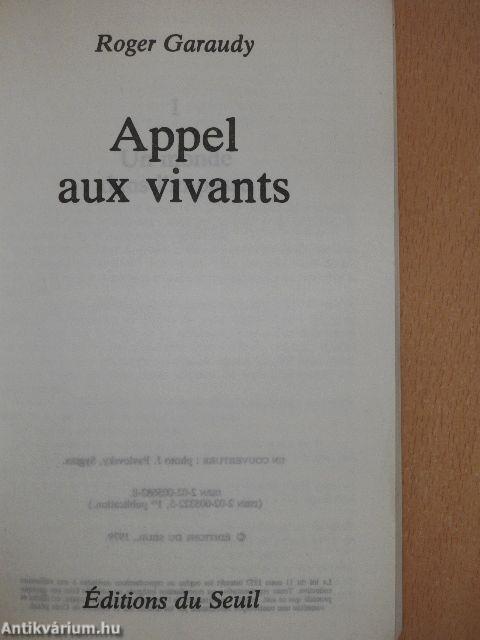 Appel aux vivants