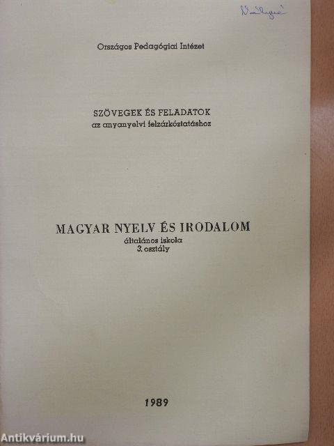 Szövegek és feladatok az anyanyelvi felzárkóztatáshoz