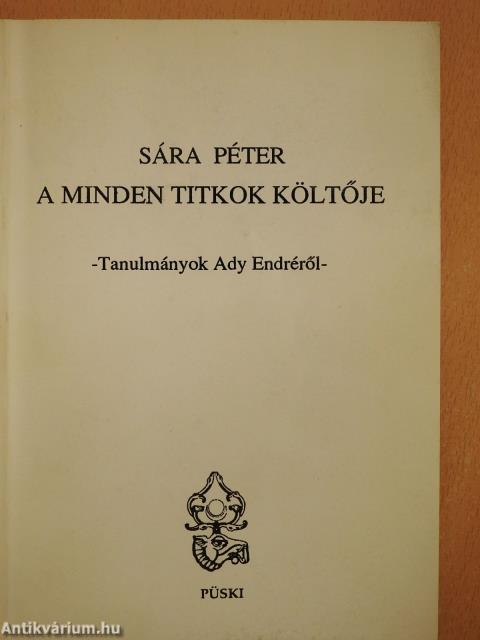 A minden titkok költője (dedikált példány)