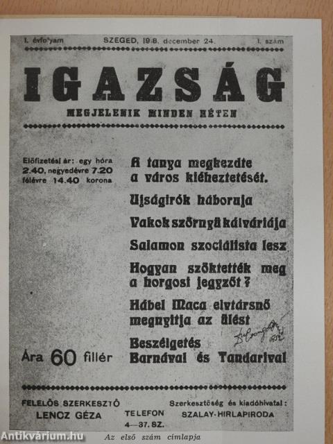 Az igazság története (1918-19) (aláírt példány)