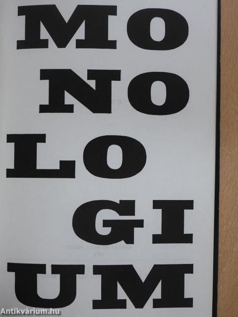 Monologium (dedikált és aláírt példány)