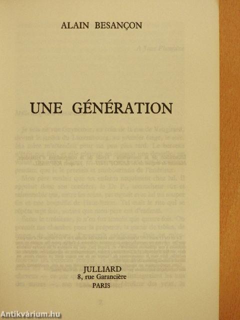 Une Génération