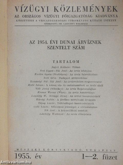 Vízügyi közlemények 1955/1-2.