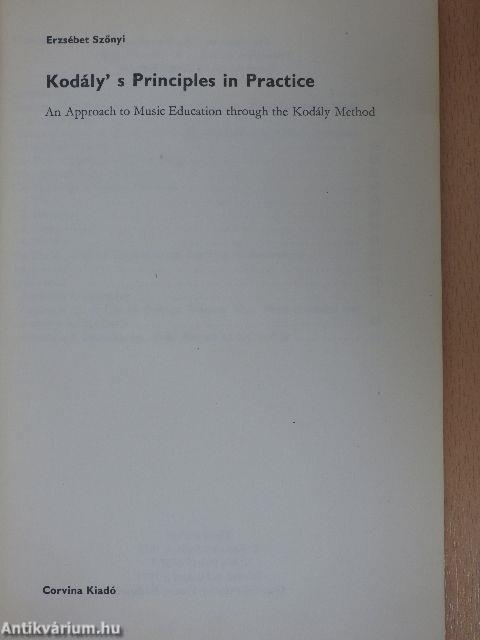 Kodály's Principles in Practice