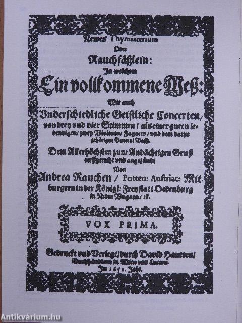 Missa Concertata (dedikált példány)