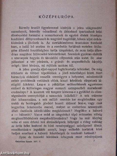 Katholikus Szemle 1917. január-május (fél évfolyam)