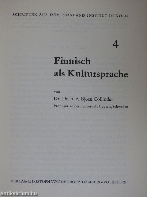 Finnisch als Kultursprache