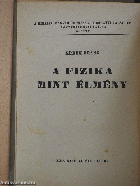 A fizika mint élmény