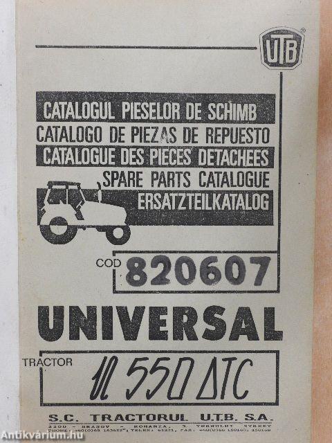 Catalogul pieselor de schimb - Universal tractor U 550 DTC