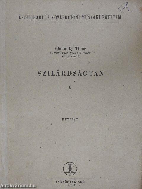 Szilárdságtan I.