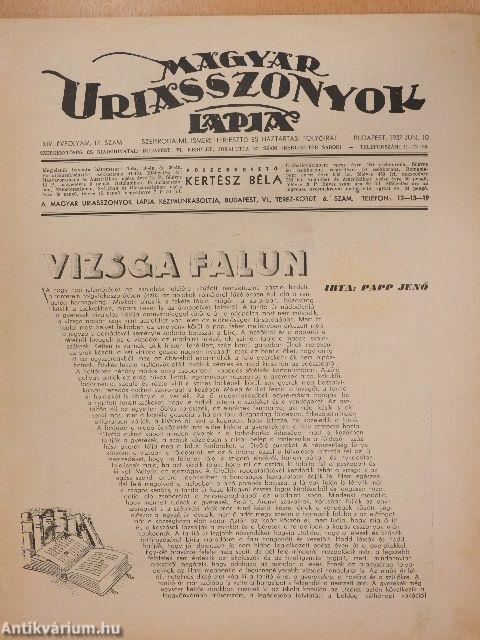 Magyar Uriasszonyok Lapja 1937. június 10.