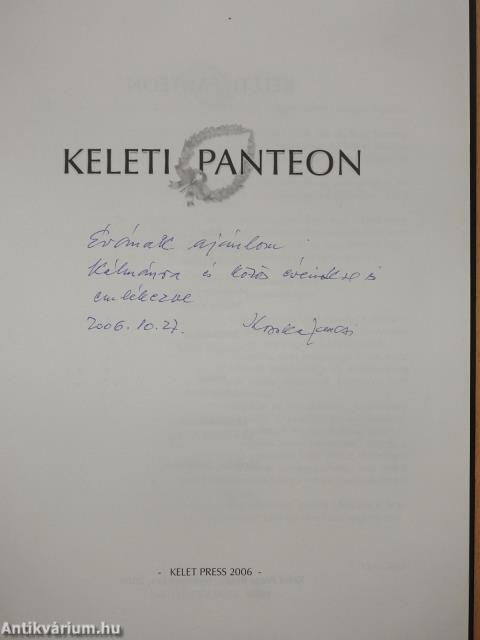 Keleti panteon (dedikált példány)