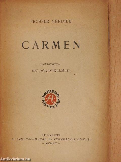 Carmen (Dr. Castiglione László könyvtárából)