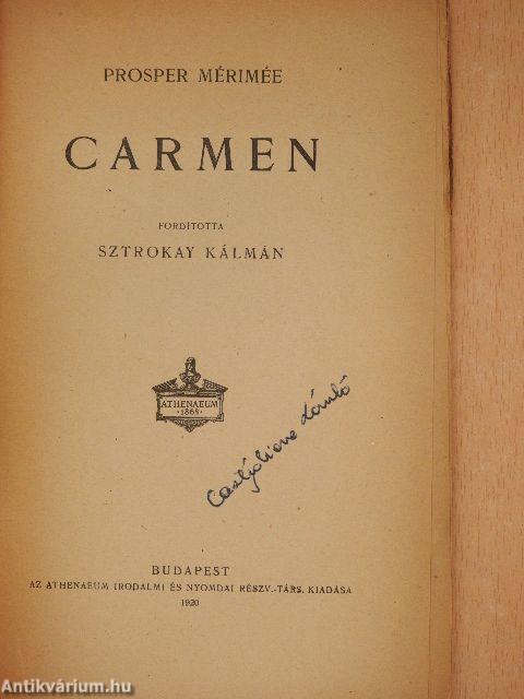 Carmen (Dr. Castiglione László könyvtárából)