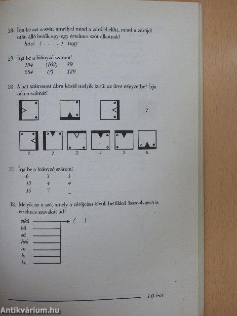 Intelligencia teszt I. Q.