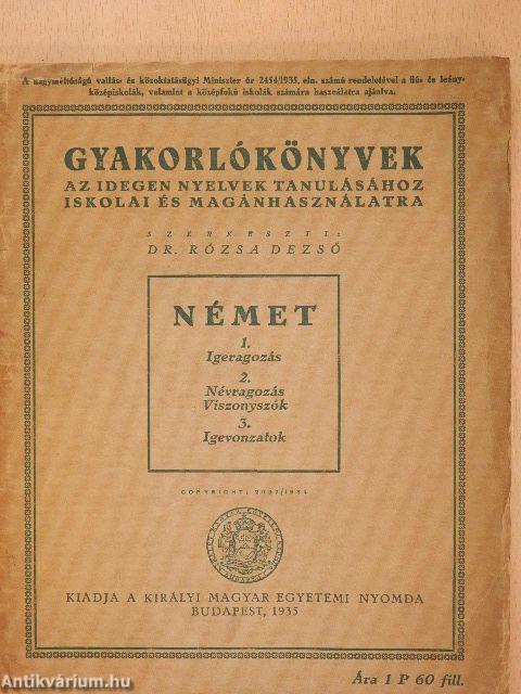 Gyakorlókönyvek az idegen nyelvek tanulásához - Német