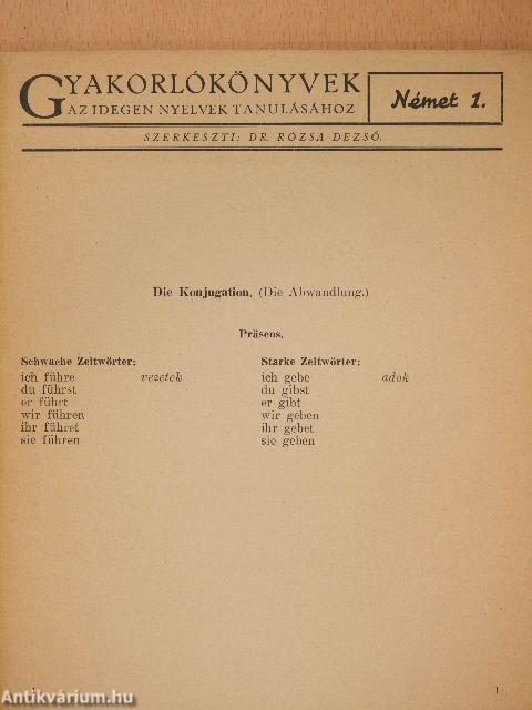 Gyakorlókönyvek az idegen nyelvek tanulásához - Német