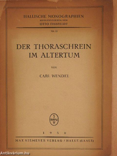 Der Thoraschrein im Altertum (Dr. Castiglione László könyvtárából)